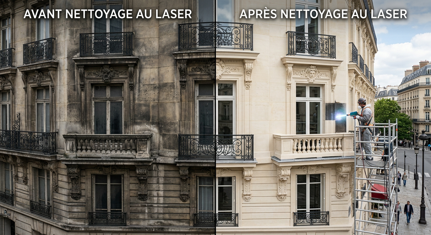 Nettoyage laser façade